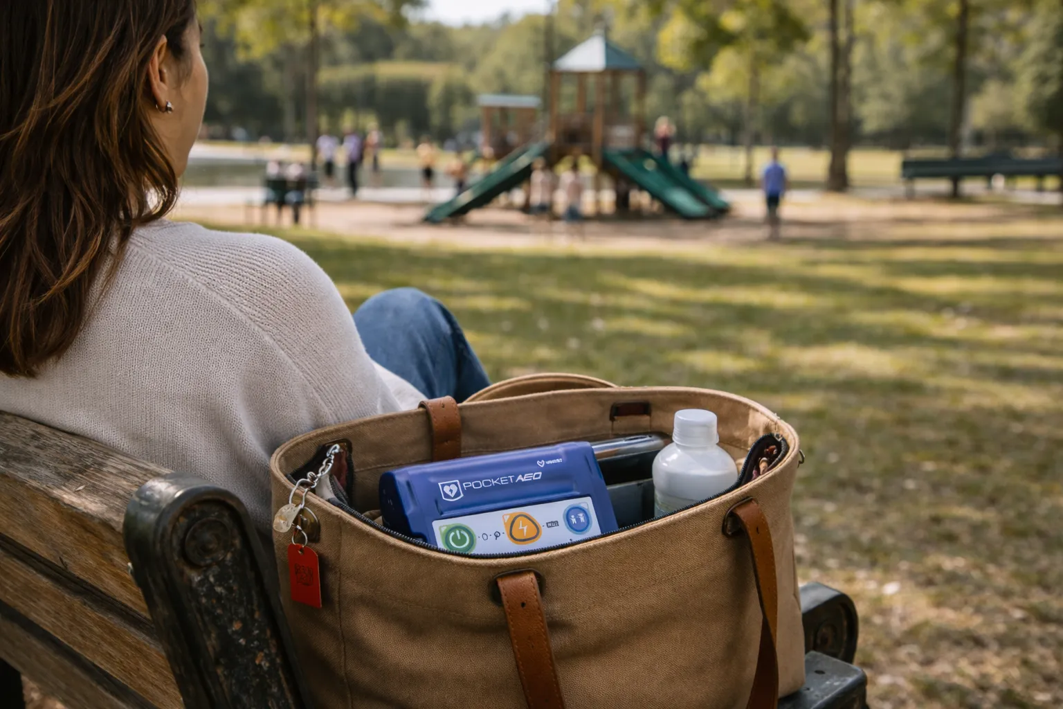 Vivest Pocket AED en entorno cotidiano
